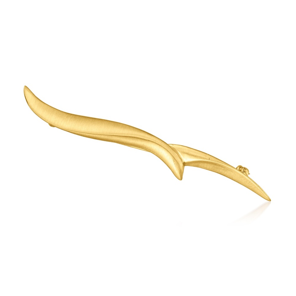 SOLID 18K GOLD ANGELA CUMMINGS VINTAGE 1984 SEAGULL PIN BROOCH - Picture 7 of 9